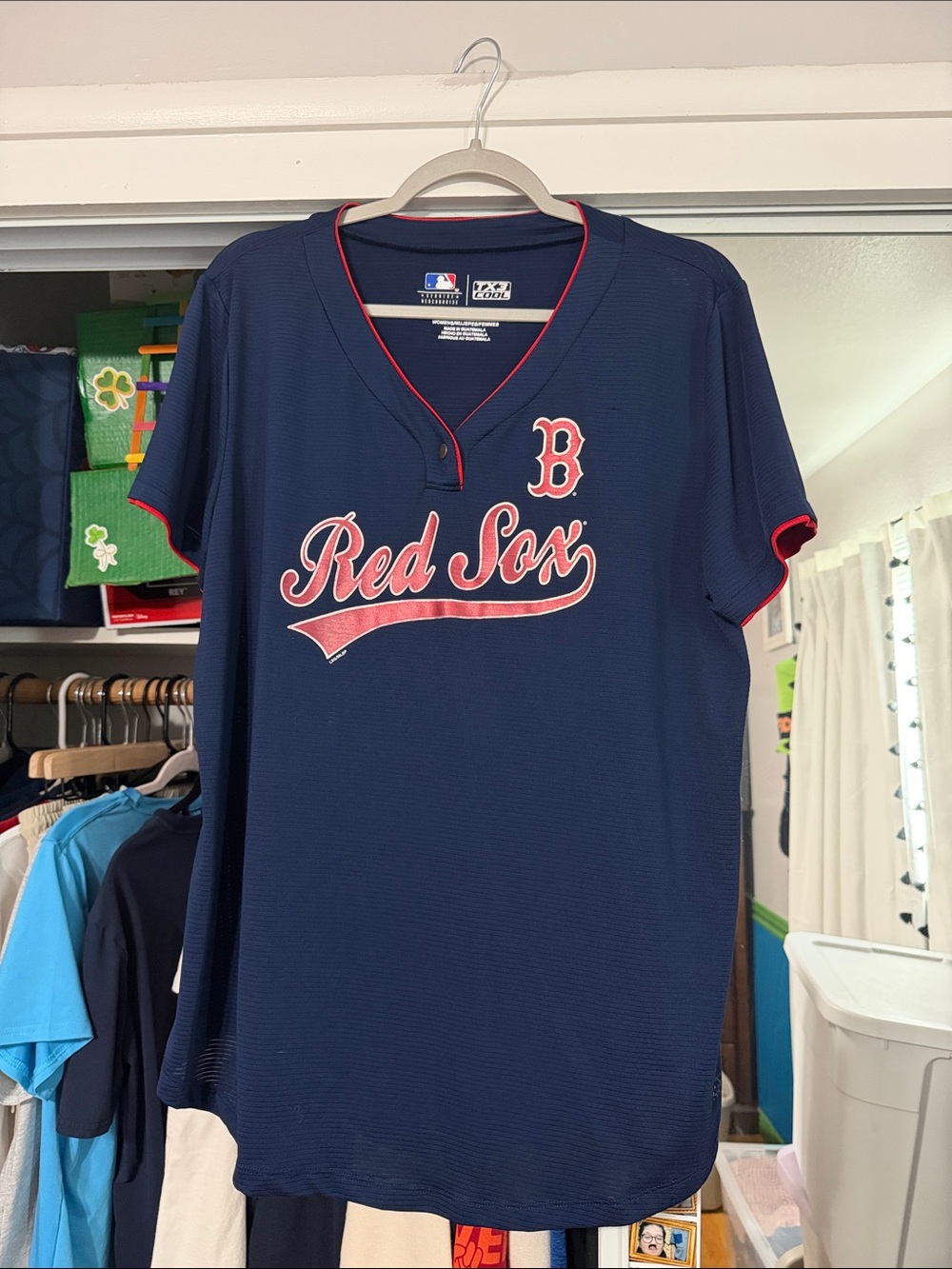 Genuine Merchandise Navy and Red Boston Red Sox Women's Jersey